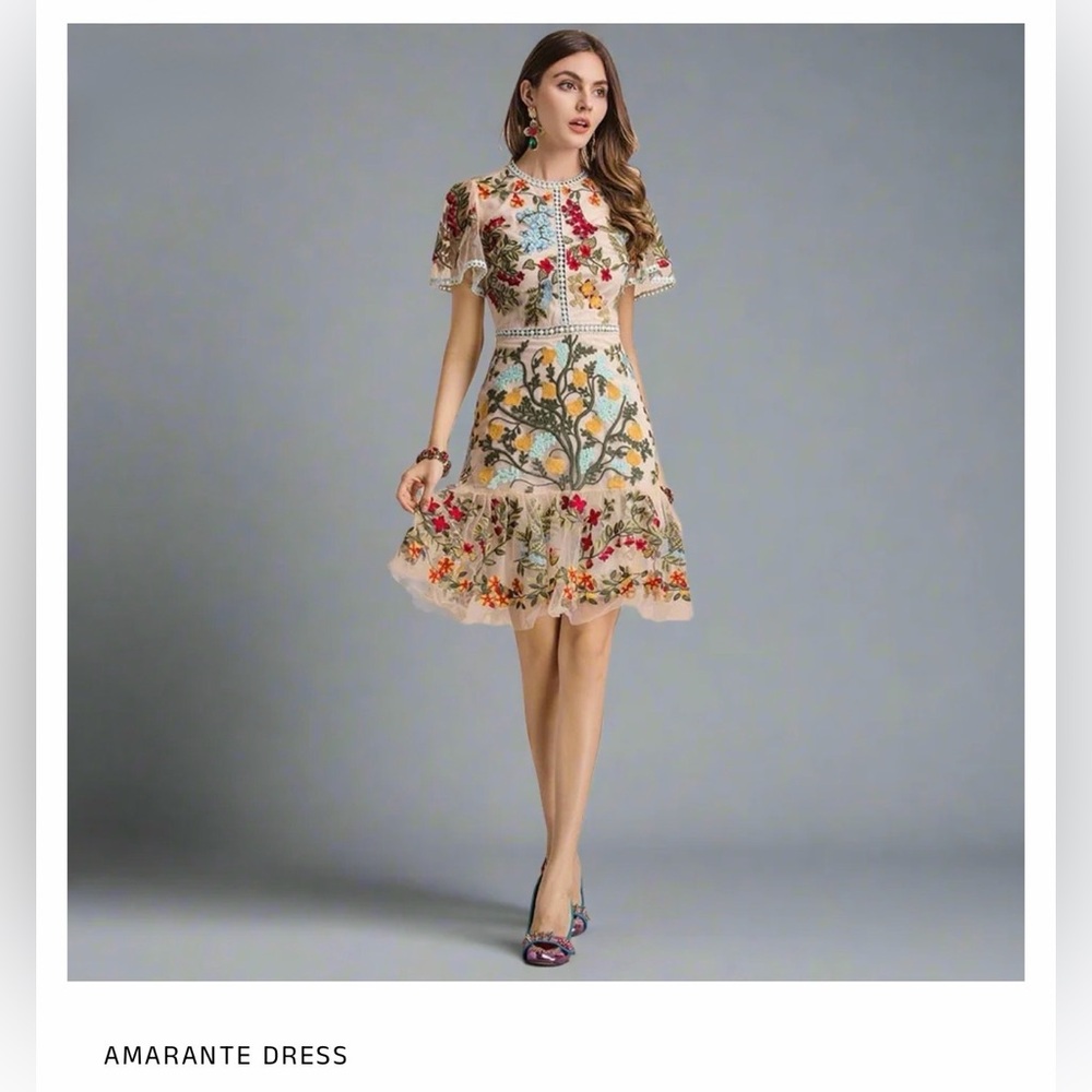 Hortensias Amarante Dress
